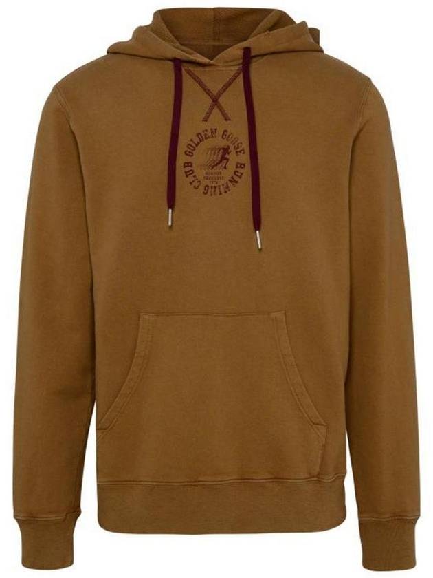 Logo Print Cotton Hoodie Malt - GOLDEN GOOSE - BALAAN 3