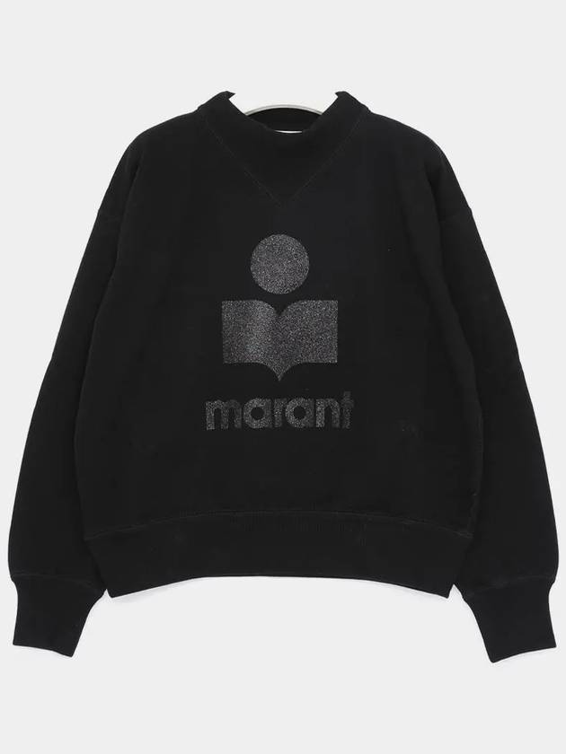 Moby Logo Print Sweatshirt Black - ISABEL MARANT - BALAAN 3