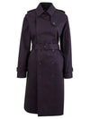 Greta Double Breasted Cotton Trench Coat Navy - A.P.C. - BALAAN 2