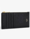 Essential Zipper Compact Grain Calfskin Card Wallet Black - CELINE - BALAAN 3