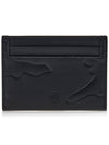 Camouflage Embossed Leather Card Wallet Black - MULBERRY - BALAAN 4