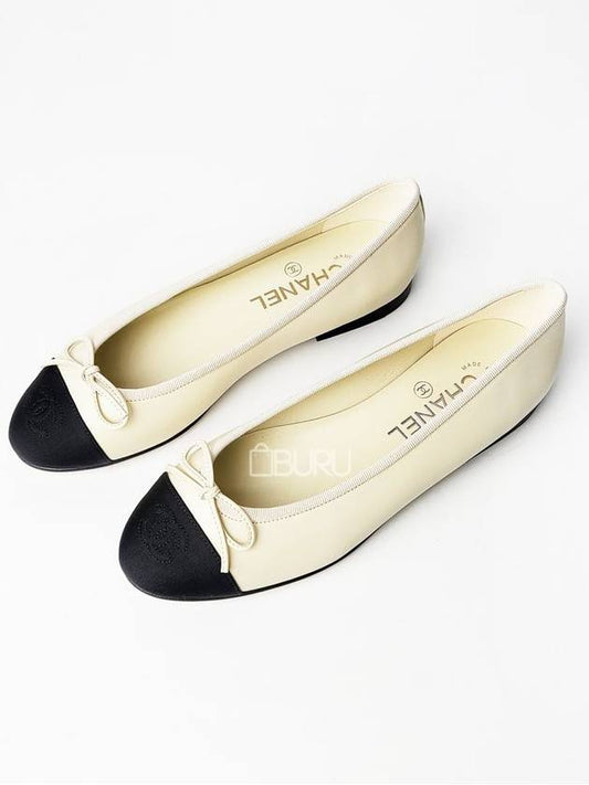 Two Tone Lambskin Ballerina Black White - CHANEL - BALAAN 2