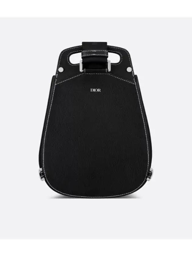 Gallop Grained Calfskin Sling Cross Bag Black - DIOR - BALAAN 4