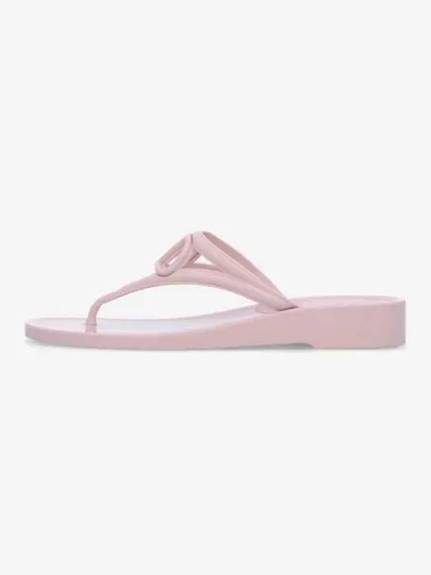 V Logo Signature Flip Flops Pink - VALENTINO - BALAAN 2