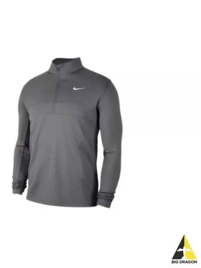 Men's Dri-Fit Essential Half-Zip Long-Sleeve T-Shirt Grey - NIKE - BALAAN 2