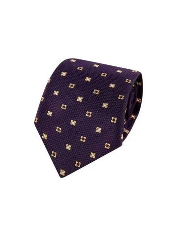 Men s Flower Pattern Silk Tie Purple - BRUNELLO CUCINELLI - BALAAN 1