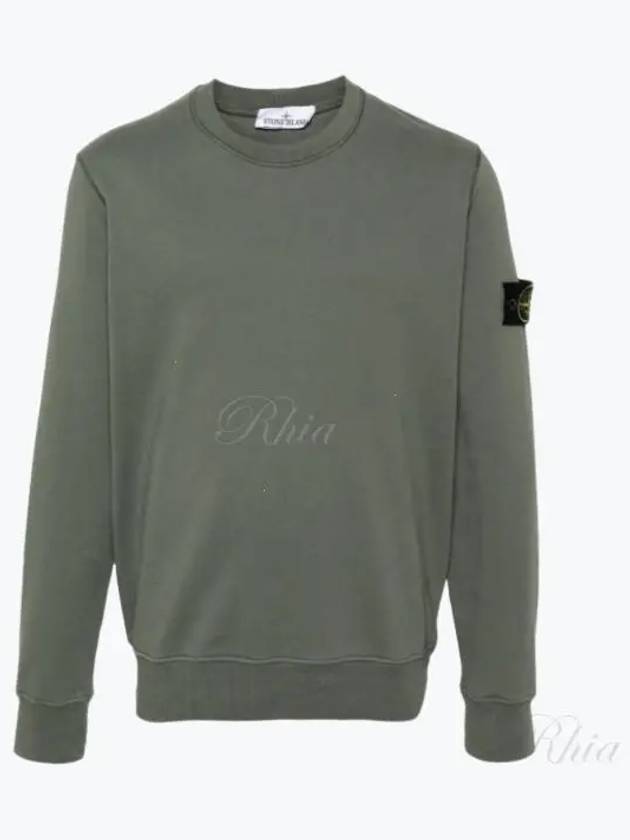 Wappen Patch Garment Dyed Sweatshirt Musk Green - STONE ISLAND - BALAAN 2