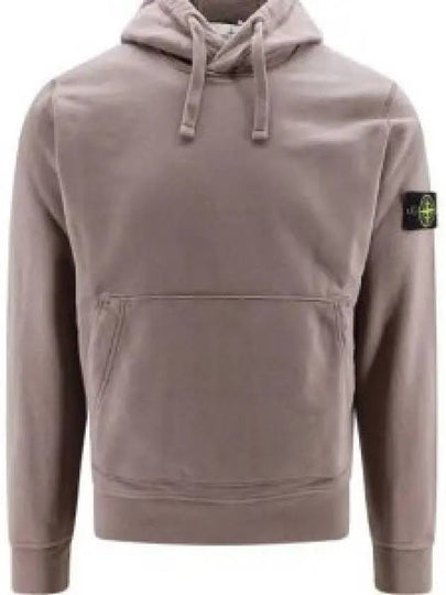 Logo Patch Drawstring Hoodie Grey - STONE ISLAND - BALAAN 2