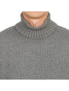 Wappen Patch Loose Fit Cotton Turtleneck Grey - STONE ISLAND - BALAAN 7