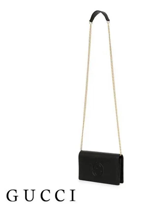 GG Logo Chain Soho Cross Bag Black - GUCCI - BALAAN 3