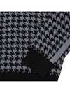 Men s houndstooth jacquard pattern knit cardigan 2814GXKW BLACK - BLACK&WHITE - BALAAN 5