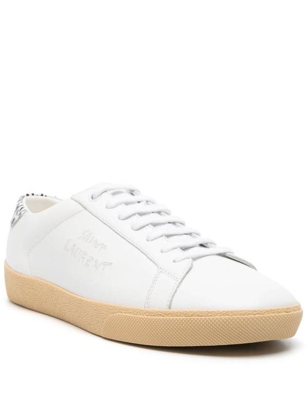 Men's Court Classic Low Top Sneakers White - SAINT LAURENT - BALAAN 5