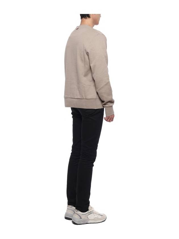 Classic Loopback Tonal 4 Bar Crewneck Knit Top Beige - THOM BROWNE - BALAAN 7