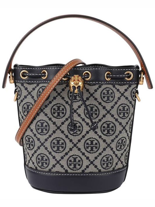 Monogram Jacquard Mini Bucket Bag Tory Navy - TORY BURCH - BALAAN 2