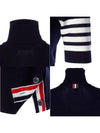 Fine Merino 4 Bar Relaxed Short Sleeve Turtleneck Navy - THOM BROWNE - BALAAN 10