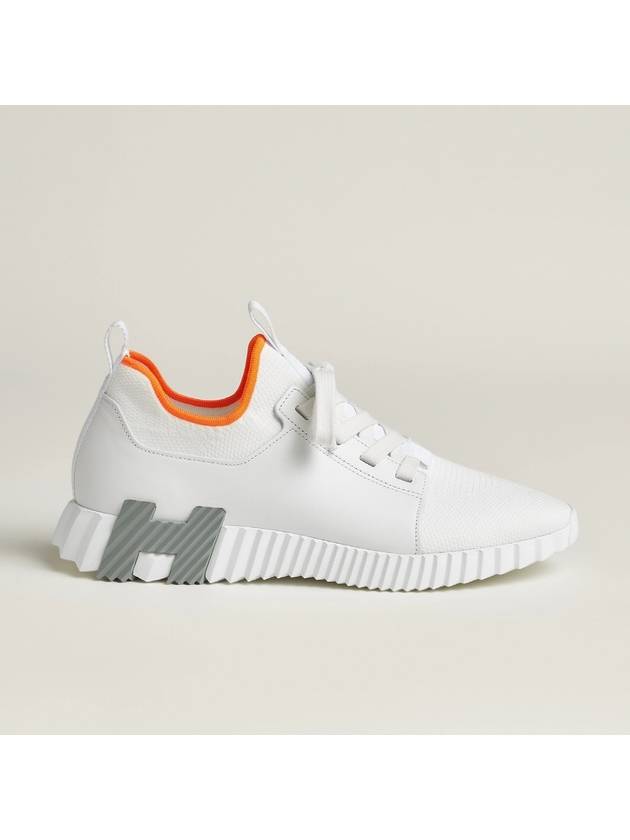 Depart Sneakers Knit Calfskin Blanc - HERMES - BALAAN 3