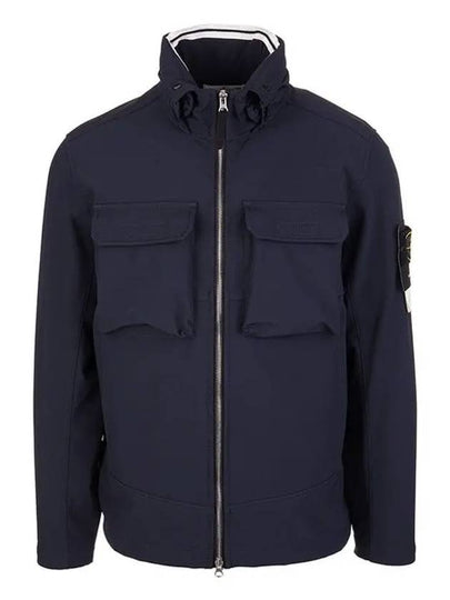 Softshell Zip Up Jacket Navy - STONE ISLAND - BALAAN 2