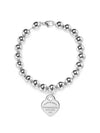 Heart Tag 8mm Bead 7in Bracelet Silver - TIFFANY & CO. - BALAAN.