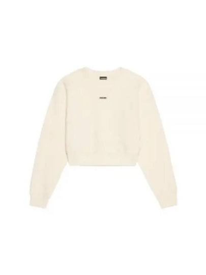 Le Grosgrain Logo Pullover Cotton Knit Top Beige - JACQUEMUS - BALAAN 2