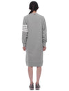 Classic Loopback 4-Bar Sweater Midi Dress Light Grey - THOM BROWNE - BALAAN 6