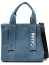 24SS Tech Denim Tote Bag Shoulder Bag - GANNI - BALAAN 6