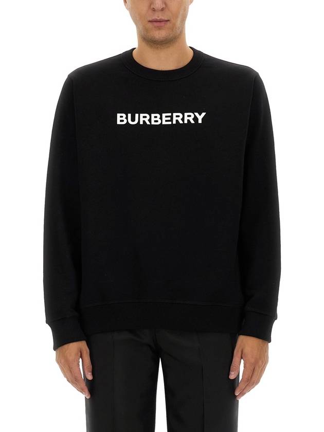 Logo Print Sweatshirt Black - BURBERRY - BALAAN 2