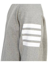 4-Bar Striped Cotton Long Sleeve T-Shirt Light Grey - THOM BROWNE - BALAAN 9