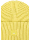 Small Face Patch Beanie Yellow Unisex - ACNE STUDIOS - BALAAN 4