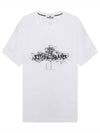 Institutional Two Print Short Sleeve T-Shirt White - STONE ISLAND - BALAAN 2