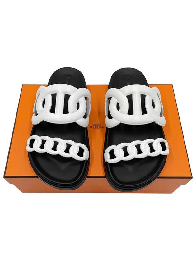 Extra Leather Sandals Blanc - HERMES - BALAAN 2