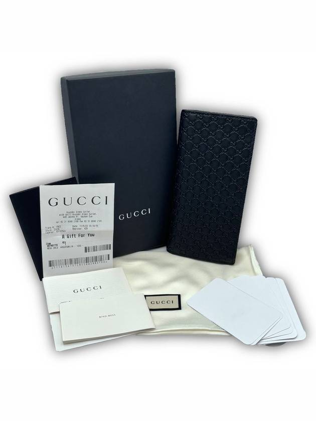 Micro Shima long wallet cowhide leather - GUCCI - BALAAN 7