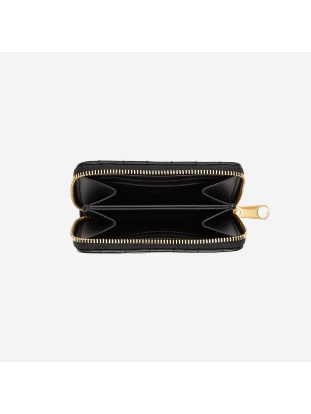 Lola Zipper Quilted Leather Half Wallet Black - BURBERRY - BALAAN 4