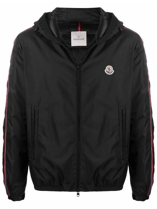 Men's Necker Logo Patch Hooded Windbreaker Black - MONCLER - BALAAN 2