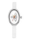 Metal Round Leather Watch White - VIVIENNE WESTWOOD - BALAAN 6