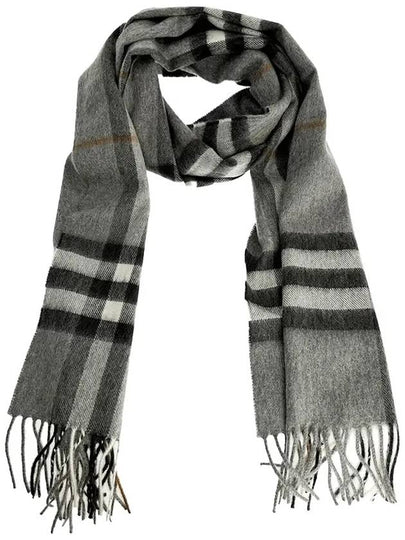 Giant Check Cashmere Scarf Grey - BURBERRY - BALAAN 2