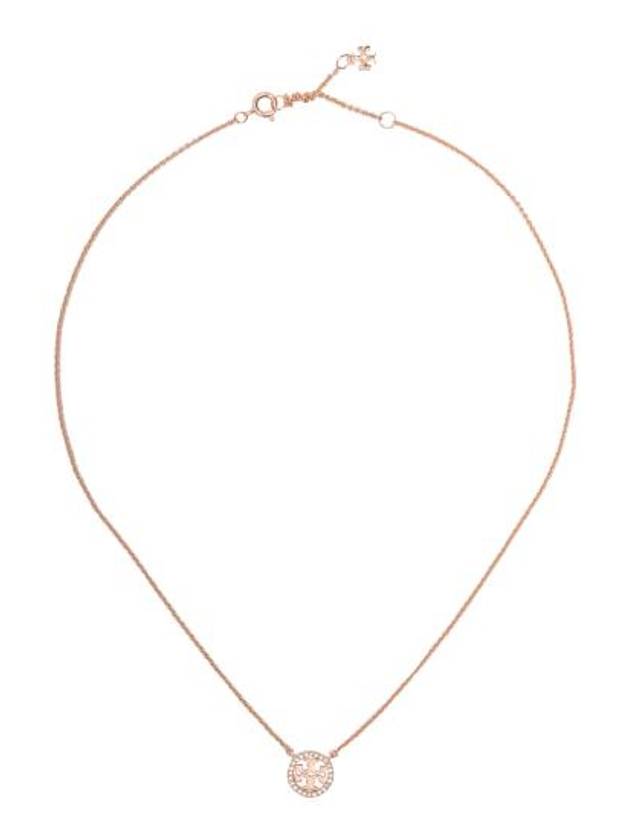 Miller Pave Logo Delicate Necklace Rose - TORY BURCH - BALAAN 2