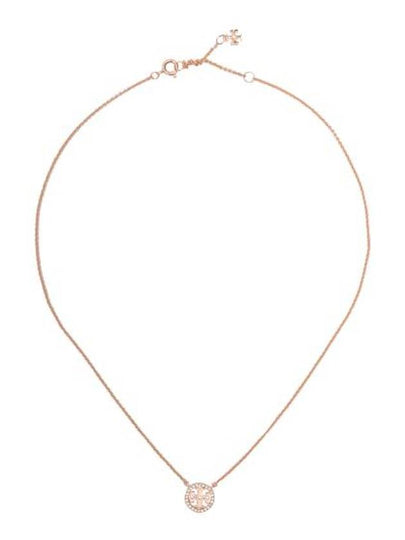 Miller Pave Logo Delicate Necklace Rose - TORY BURCH - BALAAN 2