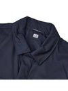 Metropolis Gabardine Zipper Long Sleeve Shirt Total Eclipse - CP COMPANY - BALAAN 8