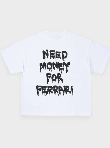 OVERSIZE FIT NEED MONEY TEE WHITE - STOCKHOLM SYNDROME - BALAAN 1