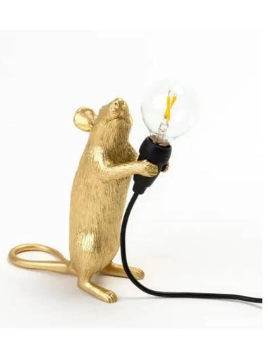 LI Gold Mouse Lamp Standing 6x13 3x14 5 USB - SELETTI - BALAAN 1