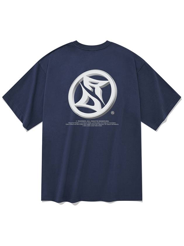 Round logo short sleeve t-shirt navy - RADINEO - BALAAN 1