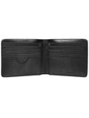 Heart Logo Bi Fold Leather Half Wallet Black - AMI - BALAAN 5