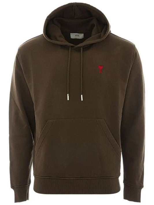 hooded sweatshirt USW235730 221 DARK COFFEE - AMI - BALAAN 2