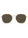 Eyewear Logo Temple Square Sunglasses Gold Brown - BOTTEGA VENETA - BALAAN 1