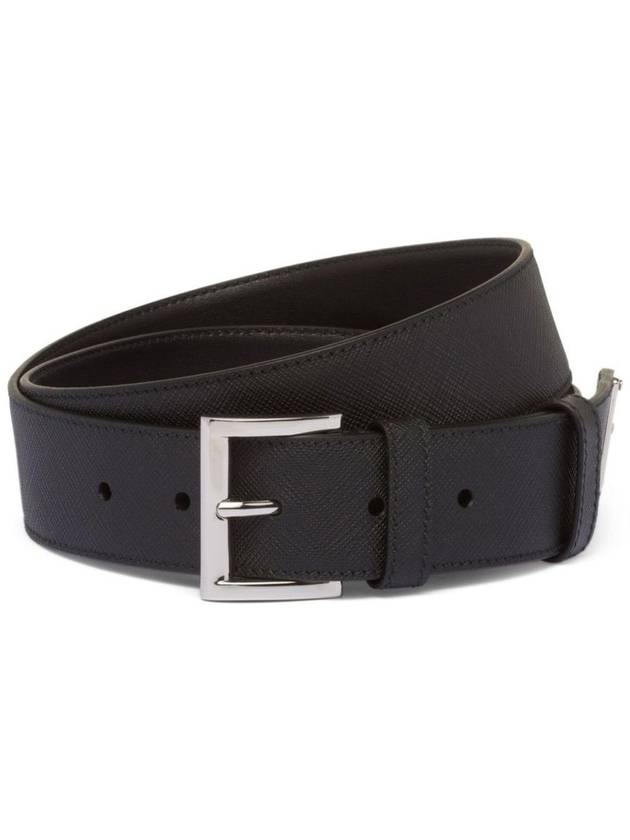 Saffiano Leather Belt Black - PRADA - BALAAN 3