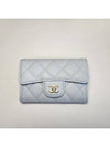 Classic Tiktok Light Blue Caviar Gold Logo Ktoktok AP0214 - CHANEL - BALAAN 3