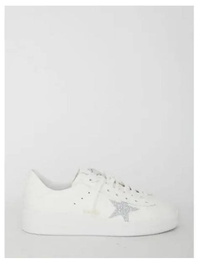 Pure Star Glitter Silver Low Top Sneakers White - GOLDEN GOOSE - BALAAN 2