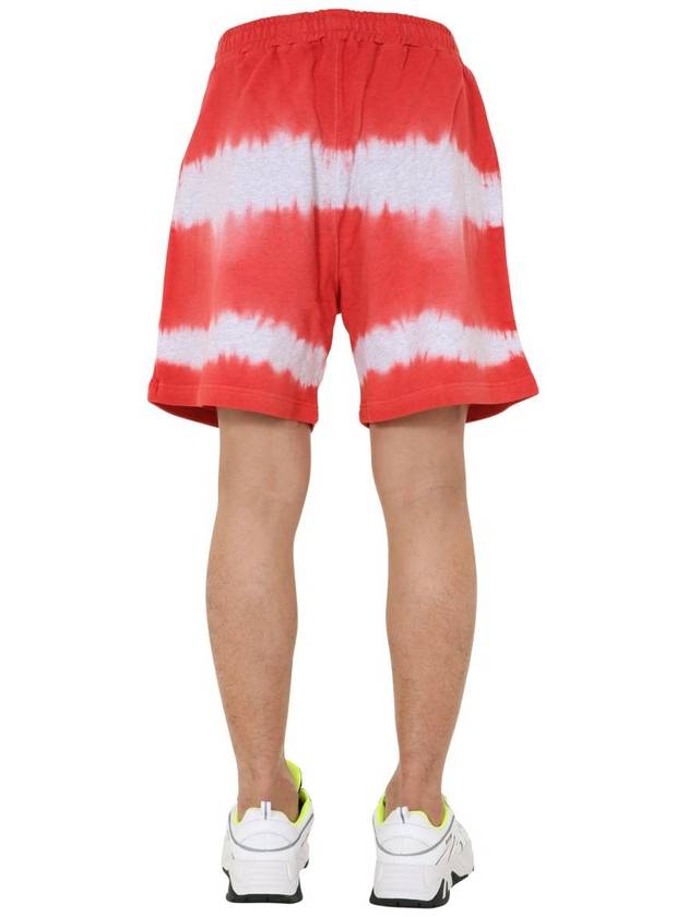 Men's Tie Dye Bermuda Shorts Red - MSGM - BALAAN 5