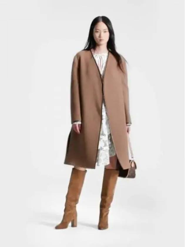 Long Belted Wrap Coat 1AFCRP - LOUIS VUITTON - BALAAN 1