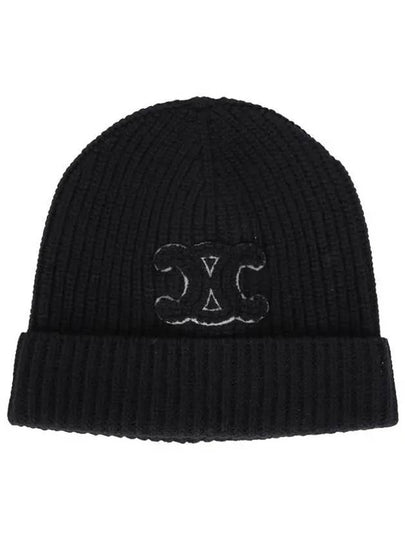 Triomphe Logo Beanie Black - CELINE - BALAAN 2